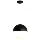 GobekUsa Glass Ball Pendant Lights: Black 15/20cm LED Hanging Lamps for Kitchen Living Room