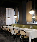 GobekUsa Glass Ball Pendant Lights: Black 15/20cm LED Hanging Lamps for Kitchen Living Room