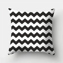 Modern black white & gold geometric stripes pillowcase living room by Decorbites