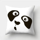 Modern black white & gold geometric stripes pillowcase living room by Decorbites
