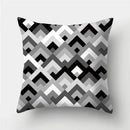 Modern black white & gold geometric stripes pillowcase living room by Decorbites