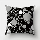 Modern black white & gold geometric stripes pillowcase living room by Decorbites