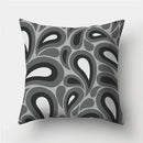 Modern black white & gold geometric stripes pillowcase living room by Decorbites