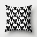 Modern black white & gold geometric stripes pillowcase living room by Decorbites