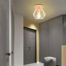 Modern black & white iron wood e27 ceiling light bedroom lamp by Decorbites