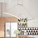 GobekUsa Sleek Metal Island Pendant with LED Suspension Lighting in Black/White for Warm/White Light