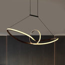 GobekUsa Sleek Metal Island Pendant with LED Suspension Lighting in Black/White for Warm/White Light