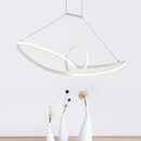 GobekUsa Sleek Metal Island Pendant with LED Suspension Lighting in Black/White for Warm/White Light