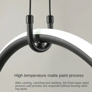 GobekUsa Black LED Ceiling Chandelier with Remote Control for Modern Minimalist Home Decor