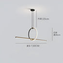 GobekUsa Black LED Ceiling Chandelier with Remote Control for Modern Minimalist Home Decor