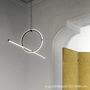 GobekUsa Black LED Ceiling Chandelier with Remote Control for Modern Minimalist Home Decor