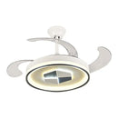 GobekUsa Invisible LED Chandelier Ceiling Fan: Modern Resin Décor, Circular Design, Hotel Living Room