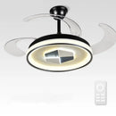GobekUsa Invisible LED Chandelier Ceiling Fan: Modern Resin Décor, Circular Design, Hotel Living Room
