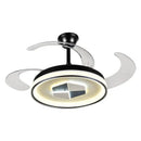 GobekUsa Invisible LED Chandelier Ceiling Fan: Modern Resin Décor, Circular Design, Hotel Living Room