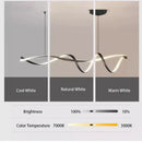 GobekUsa Black Modern LED Chandelier Dining Room Kitchen Island Bar Ceiling Fixture