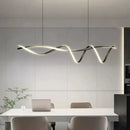 GobekUsa Black Modern LED Chandelier Dining Room Kitchen Island Bar Ceiling Fixture