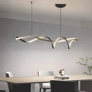 GobekUsa Black Modern LED Chandelier Dining Room Kitchen Island Bar Ceiling Fixture
