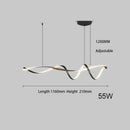 GobekUsa Black Modern LED Chandelier Dining Room Kitchen Island Bar Ceiling Fixture