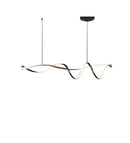 GobekUsa Black Modern LED Chandelier Dining Room Kitchen Island Bar Ceiling Fixture