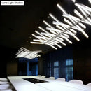 GobekUsa Modern LED Chandelier Lighting Nordic Loft Black White Hanging Pendant Light