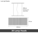 GobekUsa Modern LED Chandelier Lighting Nordic Loft Black White Hanging Pendant Light