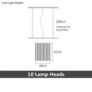 GobekUsa Modern LED Chandelier Lighting Nordic Loft Black White Hanging Pendant Light