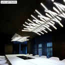 GobekUsa Modern LED Chandelier Lighting Nordic Loft Black White Hanging Pendant Light