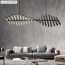 GobekUsa Modern LED Chandelier Lighting Nordic Loft Black White Hanging Pendant Light