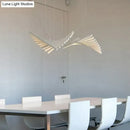 GobekUsa Modern LED Chandelier Lighting Nordic Loft Black White Hanging Pendant Light