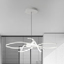 GobekUsa LED Floral Chandelier: Elegant Metallic Simplicity for Living Room Lighting