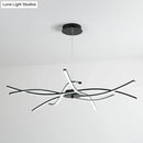 GobekUsa LED Floral Chandelier: Elegant Metallic Simplicity for Living Room Lighting