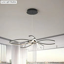 GobekUsa LED Floral Chandelier: Elegant Metallic Simplicity for Living Room Lighting