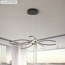 GobekUsa LED Floral Chandelier: Elegant Metallic Simplicity for Living Room Lighting