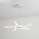 GobekUsa LED Floral Chandelier: Elegant Metallic Simplicity for Living Room Lighting