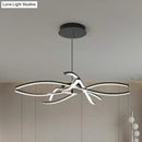 GobekUsa LED Floral Chandelier: Elegant Metallic Simplicity for Living Room Lighting