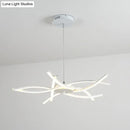 GobekUsa LED Floral Chandelier: Elegant Metallic Simplicity for Living Room Lighting