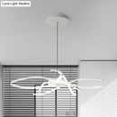 GobekUsa LED Floral Chandelier: Elegant Metallic Simplicity for Living Room Lighting