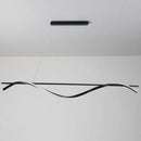 GobekUsa Contemporary Black LED Hanging Lamp for Restaurants - Simplicity Curved Design