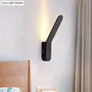 GobekUsa Bend Wall Washer Light - Black/White Nordic Metal Wall Sconce for Corridor - Oval Shape, Warm/White LED Lighting