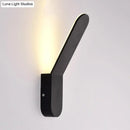 GobekUsa Bend Wall Washer Light - Black/White Nordic Metal Wall Sconce for Corridor - Oval Shape, Warm/White LED Lighting