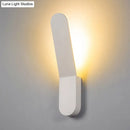 GobekUsa Bend Wall Washer Light - Black/White Nordic Metal Wall Sconce for Corridor - Oval Shape, Warm/White LED Lighting