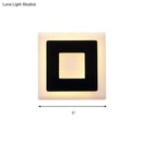 GobekUsa Modern Black/White LED Sconce Lamp - 1 Light, Acrylic Wall Mount in Warm/White