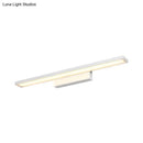 GobekUsa Sleek Black/White Vanity Lamp w/ Rectangular Shade & LED Acrylic Wall Light - 16"/23.5" Simplistic Fixture for Mirrors