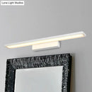 GobekUsa Sleek Black/White Vanity Lamp w/ Rectangular Shade & LED Acrylic Wall Light - 16"/23.5" Simplistic Fixture for Mirrors