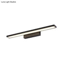 GobekUsa Sleek Black/White Vanity Lamp w/ Rectangular Shade & LED Acrylic Wall Light - 16"/23.5" Simplistic Fixture for Mirrors