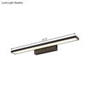 GobekUsa Sleek Black/White Vanity Lamp w/ Rectangular Shade & LED Acrylic Wall Light - 16"/23.5" Simplistic Fixture for Mirrors