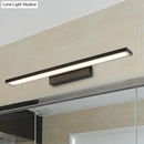 GobekUsa Sleek Black/White Vanity Lamp w/ Rectangular Shade & LED Acrylic Wall Light - 16"/23.5" Simplistic Fixture for Mirrors