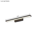 GobekUsa Sleek Black/White Vanity Lamp w/ Rectangular Shade & LED Acrylic Wall Light - 16"/23.5" Simplistic Fixture for Mirrors