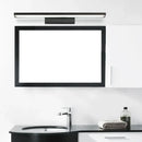 GobekUsa Sleek Black/White Vanity Lamp w/ Rectangular Shade & LED Acrylic Wall Light - 16"/23.5" Simplistic Fixture for Mirrors