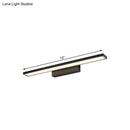 GobekUsa Sleek Black/White Vanity Lamp w/ Rectangular Shade & LED Acrylic Wall Light - 16"/23.5" Simplistic Fixture for Mirrors